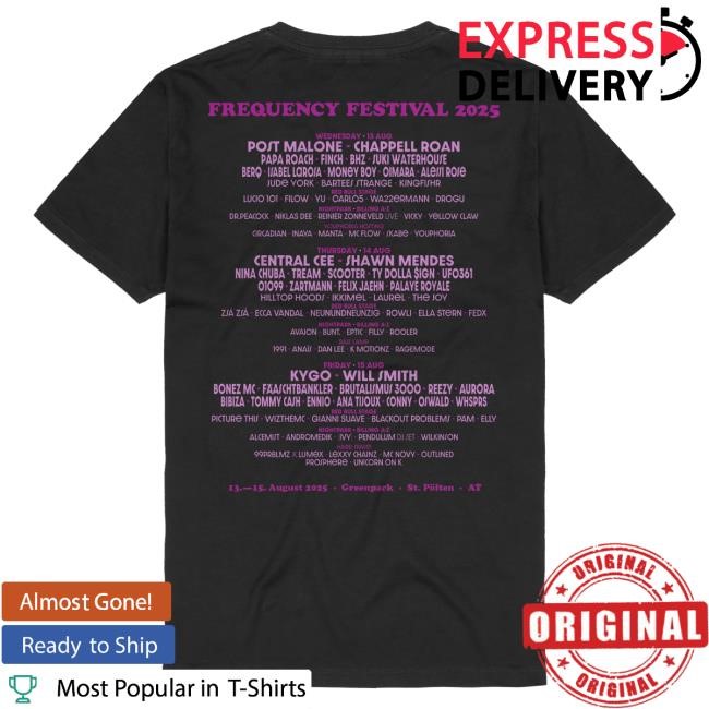 Official Frequency Festival Store Shop Festival Cat (Line-Up 2025) Top Shirt FM4 Frequency Festival