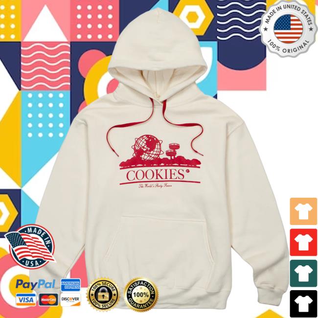 Official Cookies Merch Store World's Party Favor Sweatshirts Cream