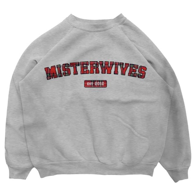 Official MisterWives Merch Store MisterWives Tartan Grey Crewneck Sweatshirt