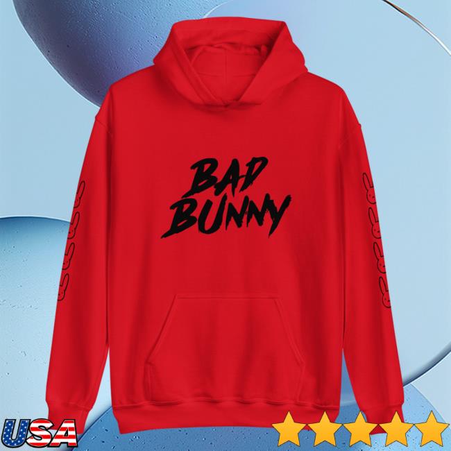 Official BadBunny Pr Clothing Merch Store Bad Bunny Pullover Sweatshirt Red BadbunnyPr Shop