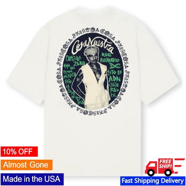 Official Rauw Alejandro Merch Store Ecos de Origen T Shirt - White Rauw Alejandro