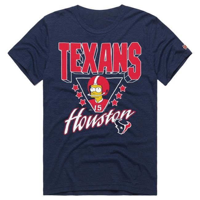 Official Houston Texans Homage x The Simpsons Youth Tees - Navy