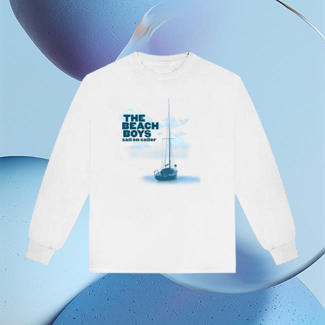 Sail On Sailor Boat White Long Sleeve T-Shirt - The Beach Boys Official Store