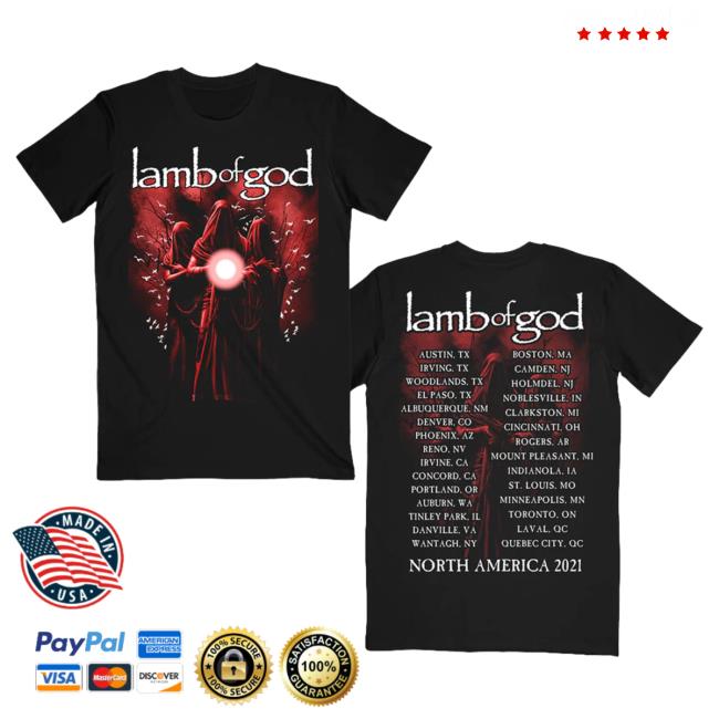 Official Lamb Of God Merch Store Black Ritual Tour Shirt New