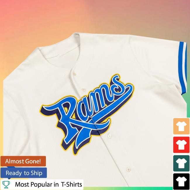 Official Born X Raised Merch Store Born X Raised + Rams Button Up Jersey: Bone New Shirt