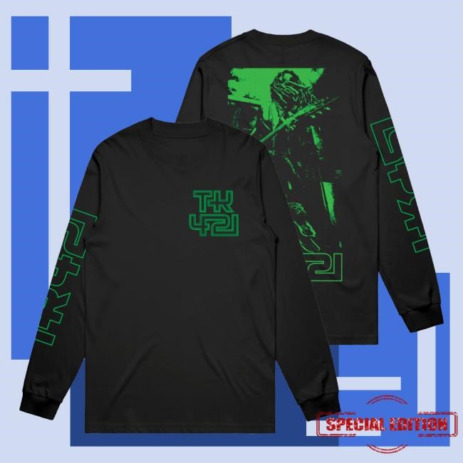 Lenny Kravitz TK421 Electric Green LS Tee Lenny Kravitz Store Merch