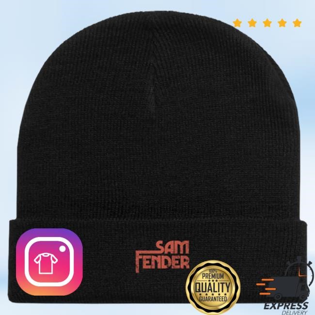 Official Sam Fender Shop Sam Fender Black Embroidered Beanie Hat