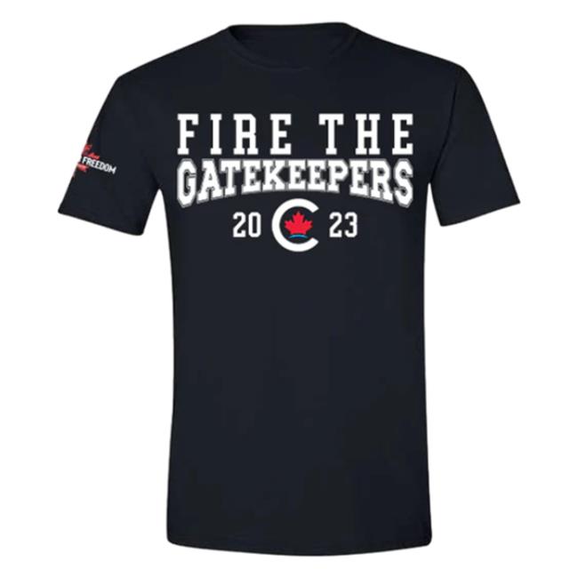 Official Pierre Poilievre Conservative Party Of Canada Unisex Fire The Gatekeepers New Shirt Black