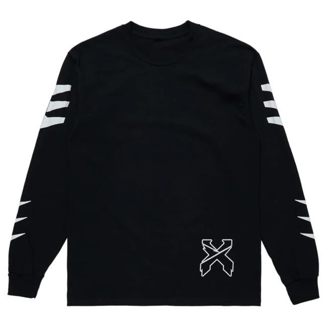 Official Excision Merch Fragments Long Sleeve Top Shirt (Black)