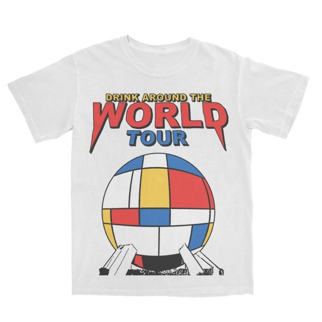 The Lost Bros Drink Around The World - Mondrian Variant New Shirt The Lost Bros Merch