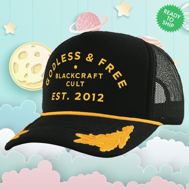Official Blackcraft Clothing Blackcraft Godless and Free Trucker Cap