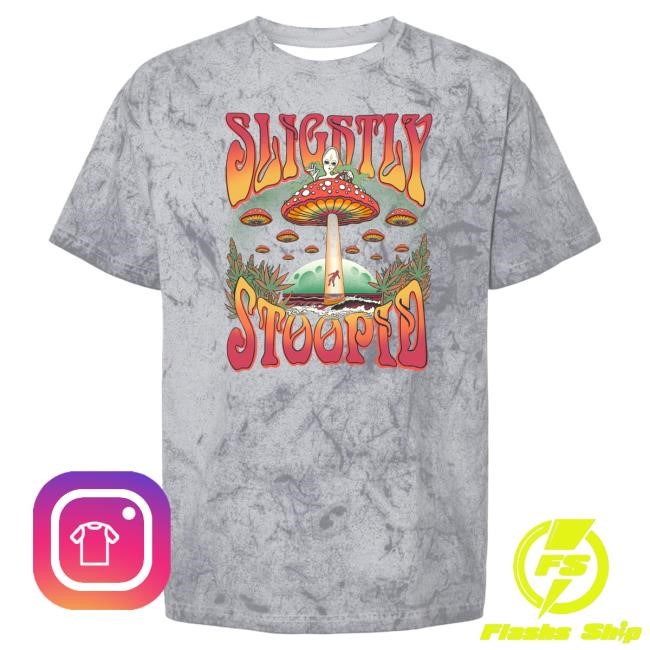 Official Slightly Stoopid Merch Store Shop Mushroom Ufo Grey Tie Dye Tees