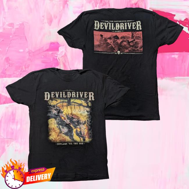 Official Night Shift Merch Store Devildriver - Outlaws Til The End T-Shirts NightShiftMerch
