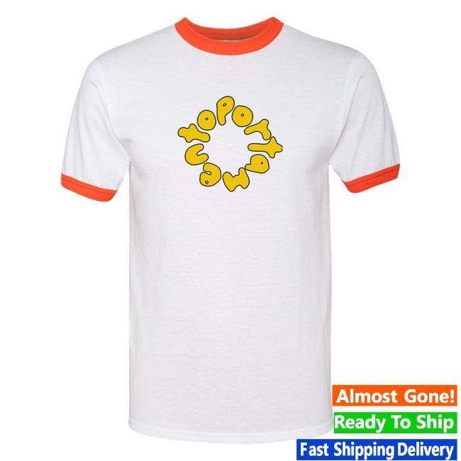 Official Kings Road Merch Store The Drums Shroom Portamento Circle Ringer Tees (White/Orange)