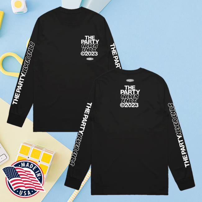 Official The Chainsmokers Merch Store The Party Never Ends Long Sleeve Tee TheChainsmokers