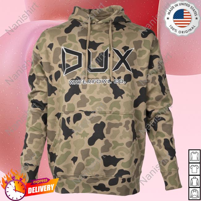 Official Dux Waterfowl Co Dux Hd Thermal Old School Camo Tie Dye AOP Pullover Hoodie 3D All Over Print Duxwaterfowl