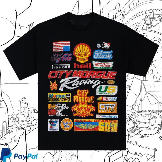 Official City Morgue Merch Store City Morgue Racing Tour Shirt 2023 Black