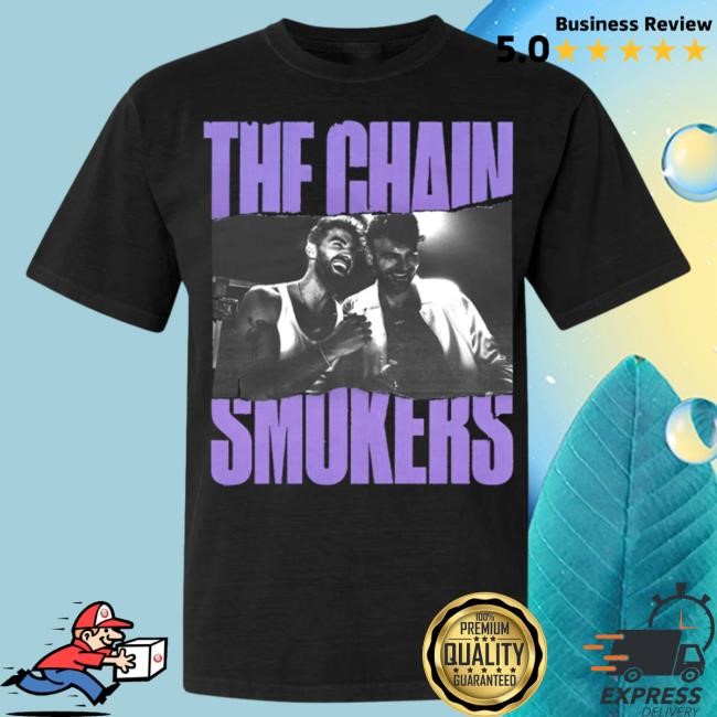 Official The Chainsmokers Merch The Chainsmokers Black Photo Shirt New