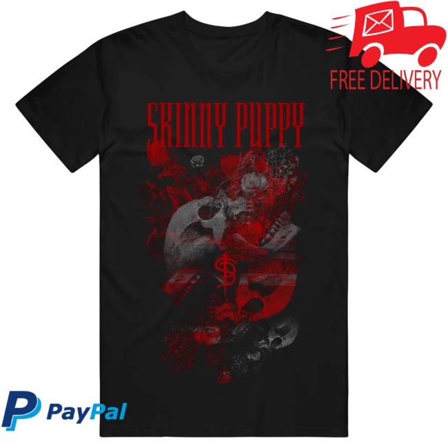 Official Skinny Puppy Merch Bouquet Black T Shirt