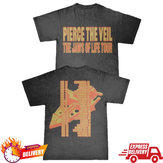 Official Pierce The Veil Merch Store Jaws Of Life Tour Long Sleeve Tee