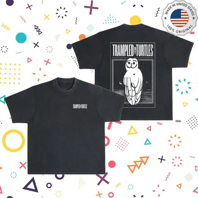 Official Trampled By Turtles Merch Bootleg Style Boxy Popover Shirt - Black