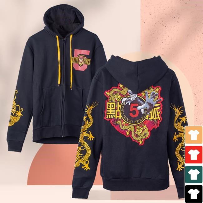 Official Five Finger Death Punch Merch Store Kung Fu Tattoo Zip Pull Over Hoodie Five Finger Death Punch Clothing Shop