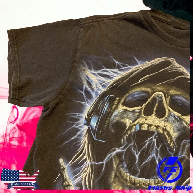 Halloween Skull Music Lightening Shirt