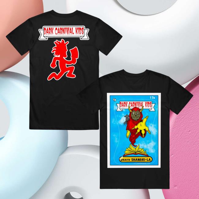 Official Icp Merch Clothing Store Insane Clown Posse Dark Carnival Kids Shangri-La Black Shirt 2023