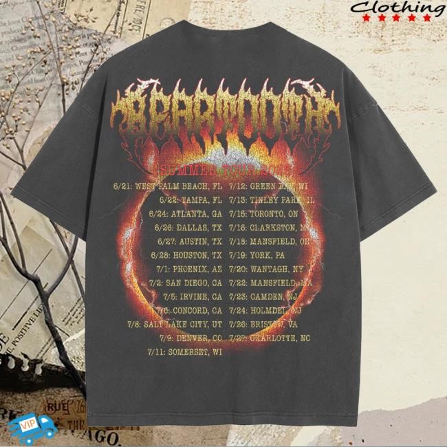 Official Beartooth Merch Beartooth Band Summer Tour T Shirt