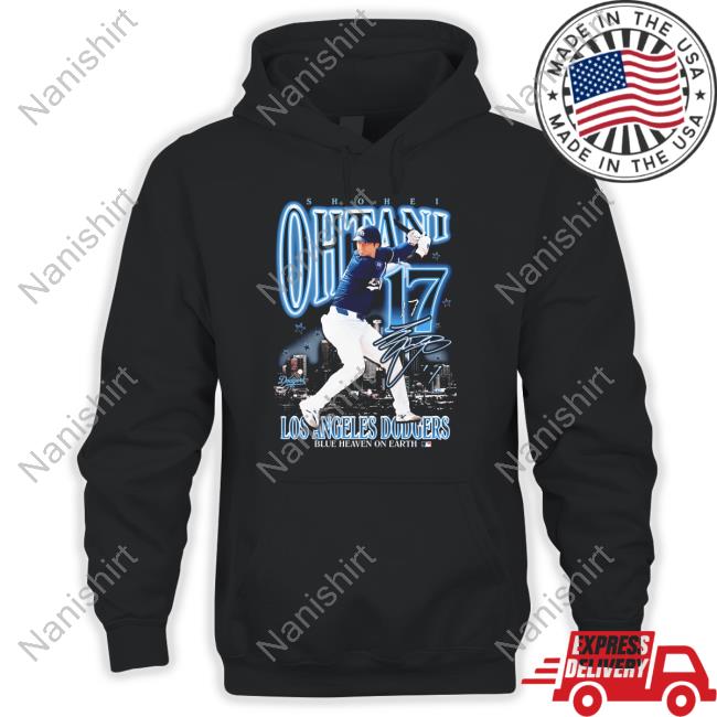 Shohei Ohtani 17 Los Angeles Dodgers Blue Heaven On Earth New Shirt
