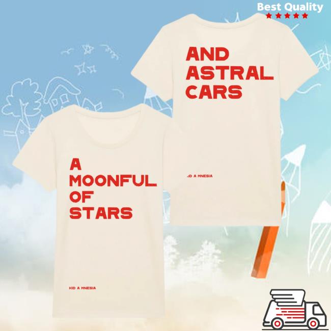 Official Radiohead News Merch Store Kid A Mnesia A Moonful Of Stars Natural Female Fit Tee Shirt Radio Head Shop