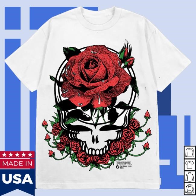 Dead And Company Store Merch The Final Tour Giant Rose Hot Shirt Dead And Company Store Merch The Final Tour Giant Rose Tshirt