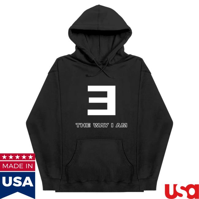 Official Eminem Merch Store Slim Shady Eminem The Way I Am Crew neck Sweatshirt (Black) Eminem Apparel Clothing Shop SlimShady