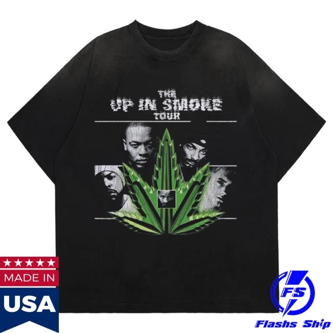 Official Complex Store Shop Merch Snoop Dogg Dr. Dre Up In Smoke Tour Hot Shirt - Black