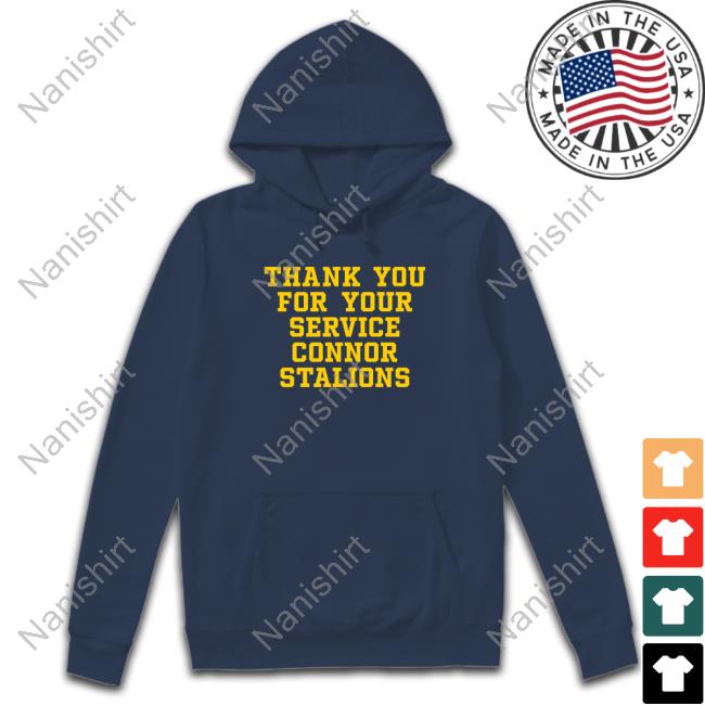 Official Thank You For Your Service Connor Stalions Tee Jack McGuire
