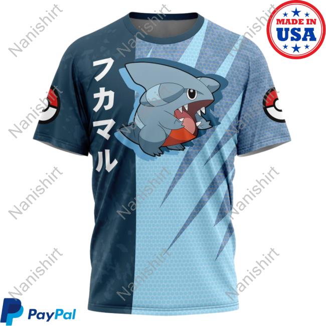 Official Anime Ape Clothing Gible Attack Pokemon Shirt Animeape