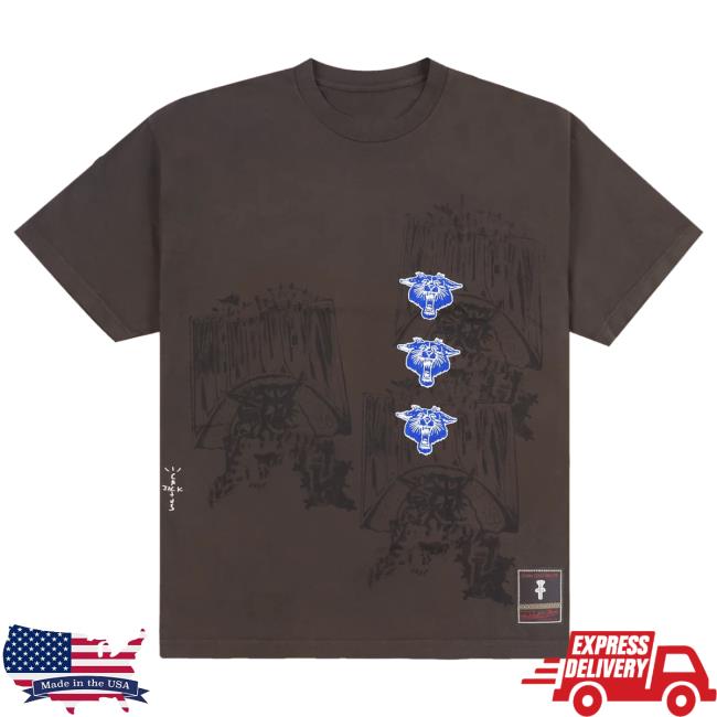 Official Travis Scott Utopia Merch Store CJ X M&N X UNIVERSITY OF KENTUCKY SEAL Top Shirt Travis Scott Apparel Clothing TravisScott