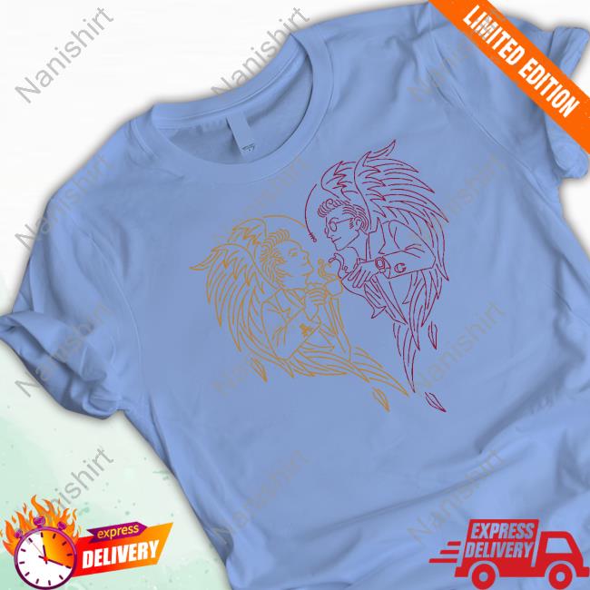Official Good Omens A Toast to the World Gold and Red Shirt