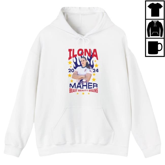 Official Ilona Maher Merch Store Shop Ilona Maher Maher-Spangled Banner Sweatshirt IlonaMaher