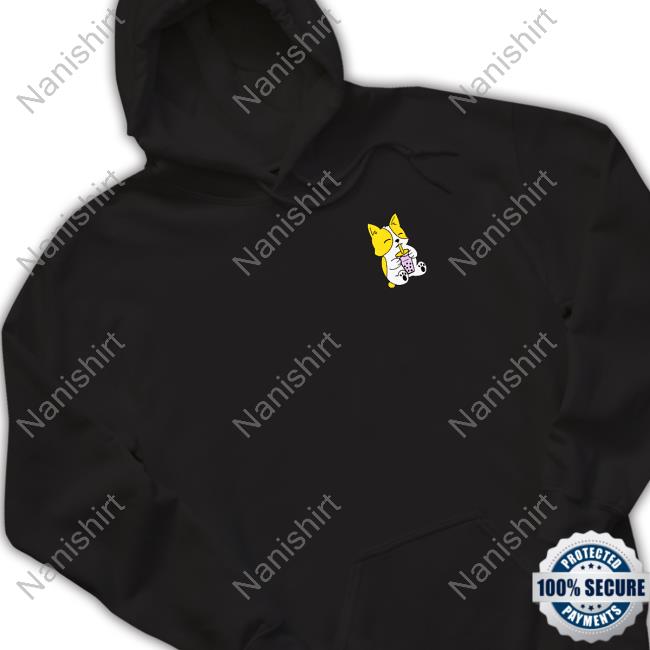 Official Hello Teaspoon Corgi Black Crewneck