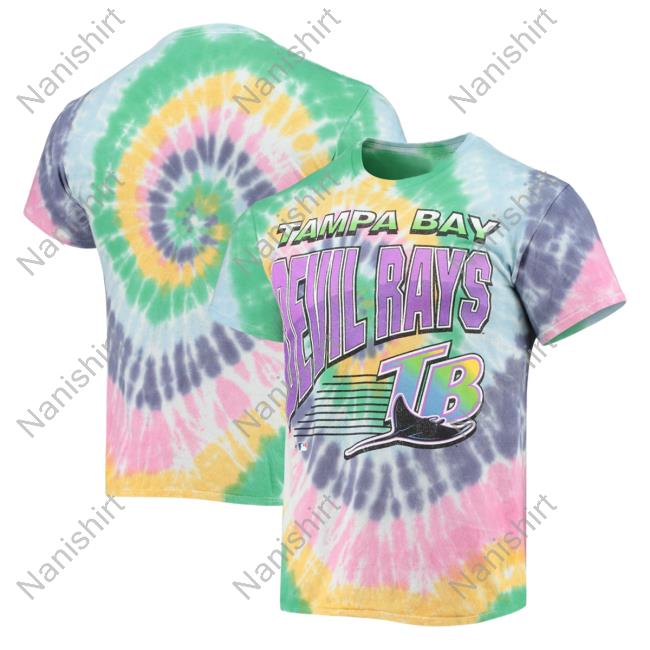 Tampa Bay Rays '47 White Vortex Vintage Tubular Tie-Dye Hot Shirt