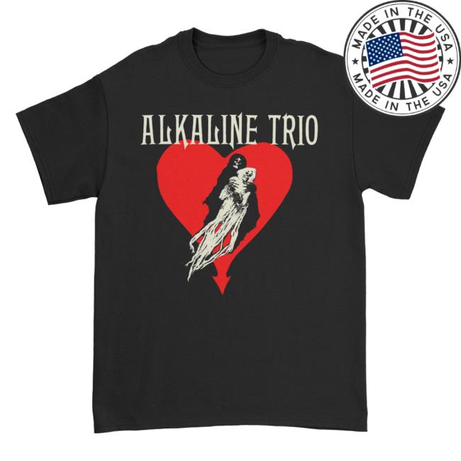 Official Alkaline Trio Merch Store Shop Alkaline Trio Heart Swept Popover Shirt (Black)