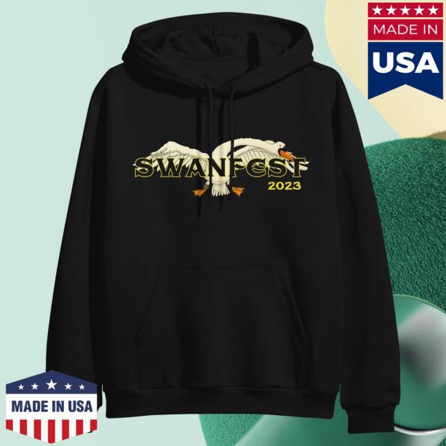 Official Dance Gavin Dance Merch Swanfest Event 2023 Black Pull Over Hoodie