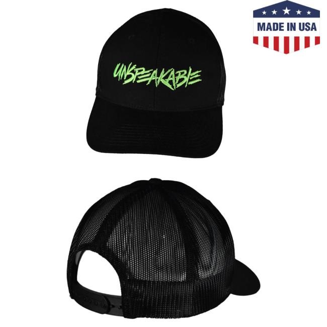 Official Unspeakable Merch Black & Neon Green Cap