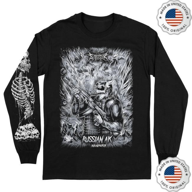 Official IndieMerchstore Sinizter "Russian AK" Long Sleeve T-Shirts Indie Merch Store