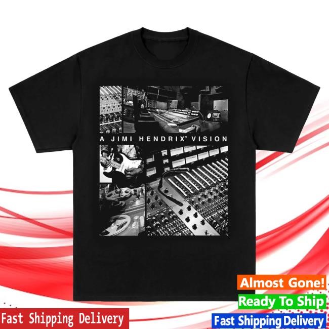 Official Jimi Hendrix Merch Store Jimi Hendrix Vision Top Shirt Black