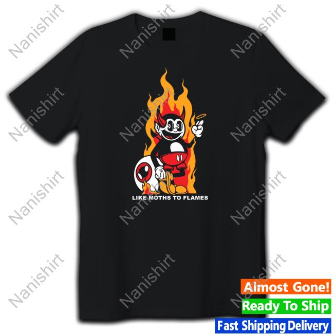 Down Right Merch Like Moths To Flames Little Devil Shirt