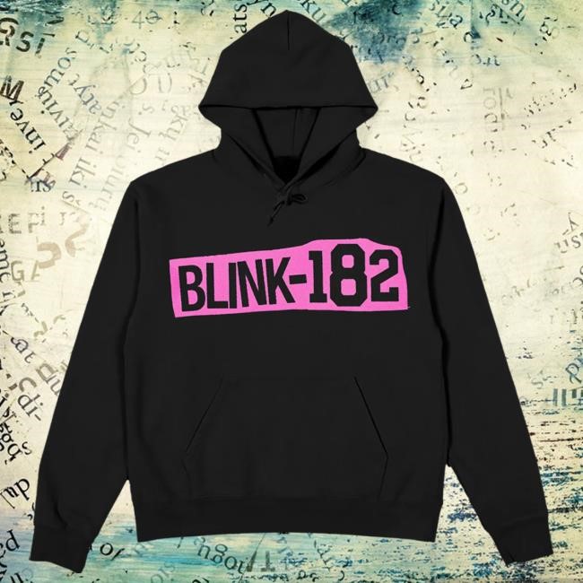 Official Blink 182 Merch Blink-182 Missionary Impossible Pink Brickwall Hoodie