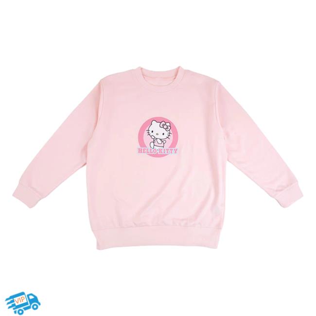 Official Sanrio Apparel Clothing Merch Store Shop Hello Kitty Circle Popover Sweatshirt