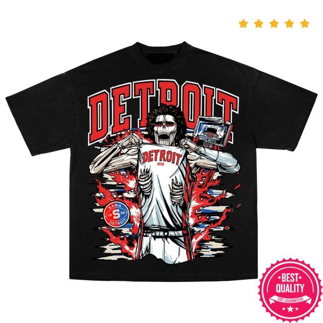 Official Sana Detroit Merch Store Shop Motor Muscle New Shirt- Black